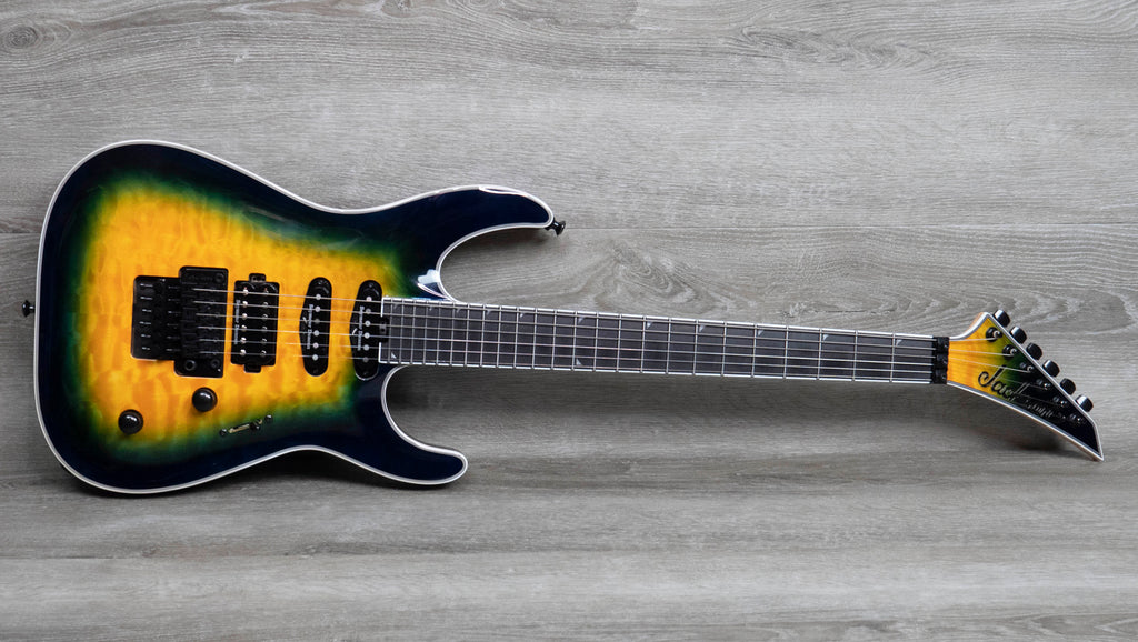 Jackson Pro Plus Series Soloist SLA3Q, Ebony Fingerboard, Amber