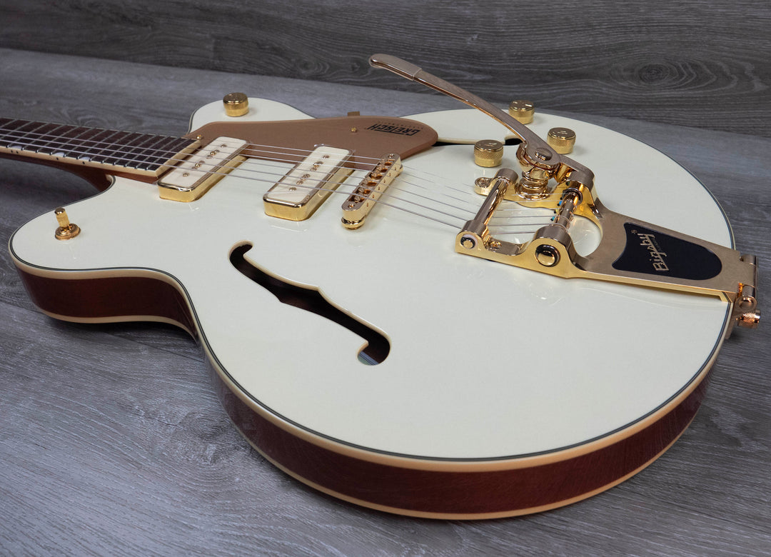 Gretsch Electromatic Pristine LTD Center Block Double-Cut with Bigsby, Laurel Fingerboard, White Gold