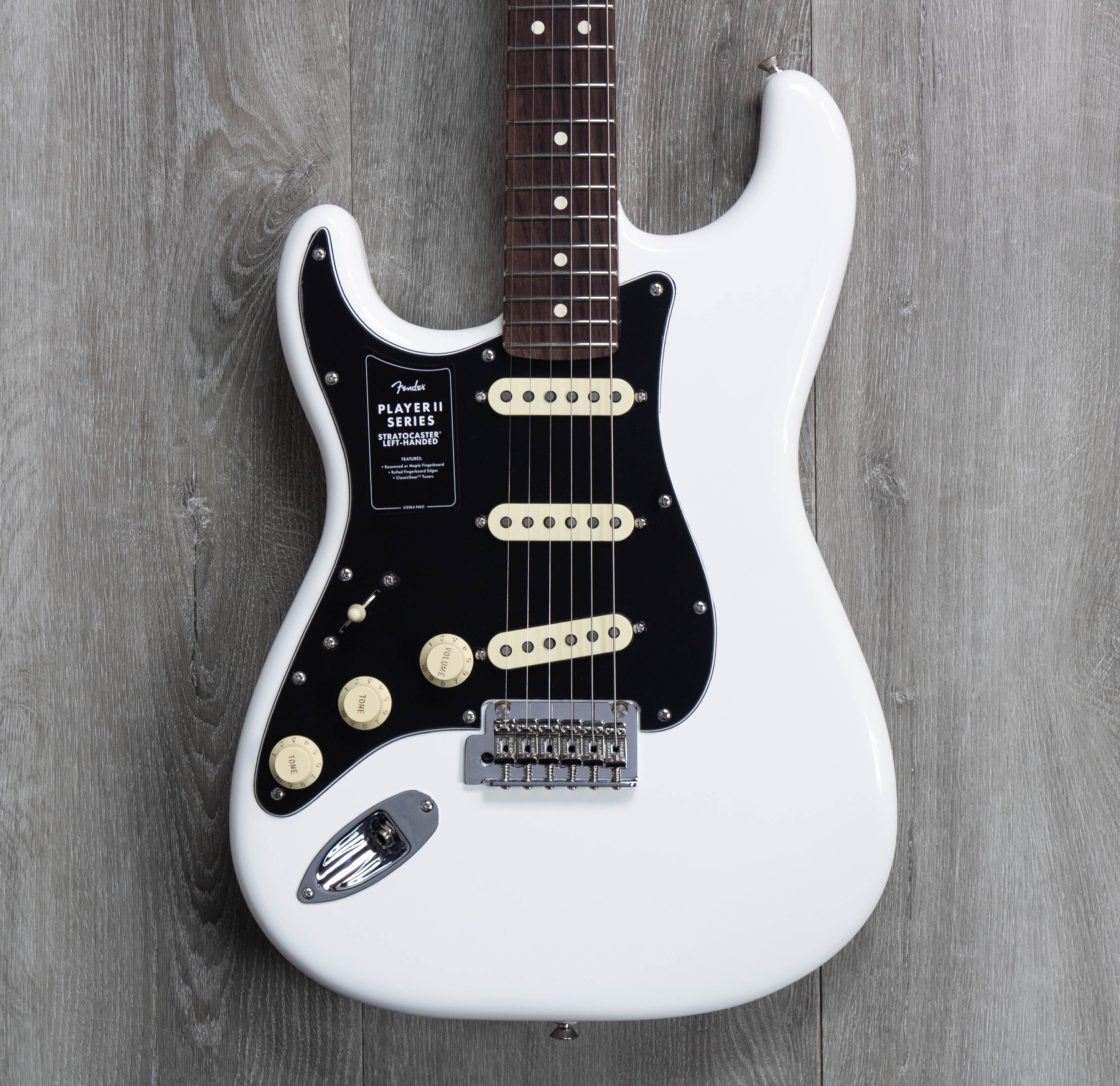 Fender Player II Stratocaster para zurdos, diapasón de palisandro