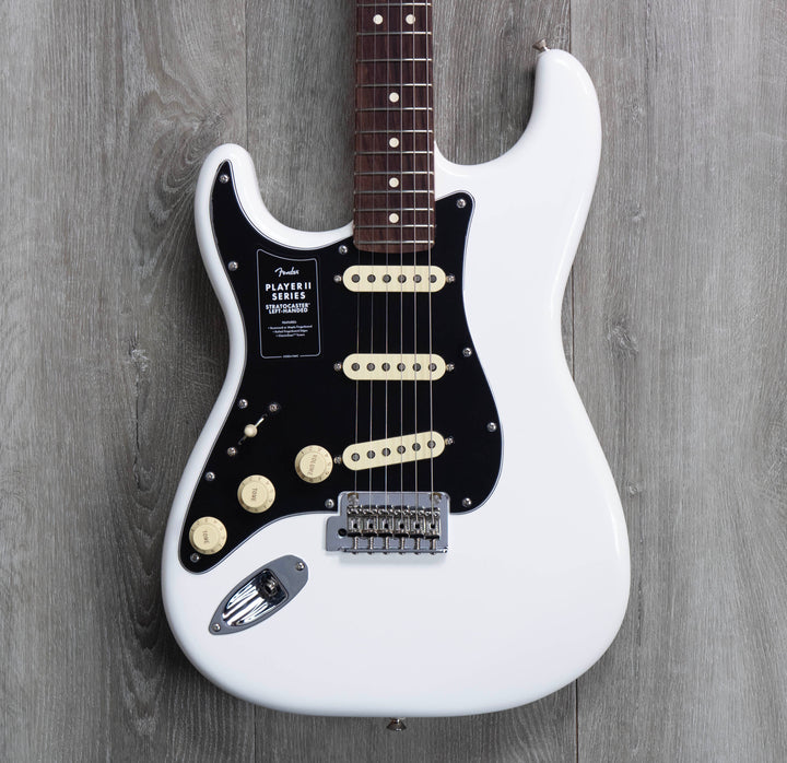 Fender Player II Stratocaster para zurdos, diapasón de palisandro, blanco polar