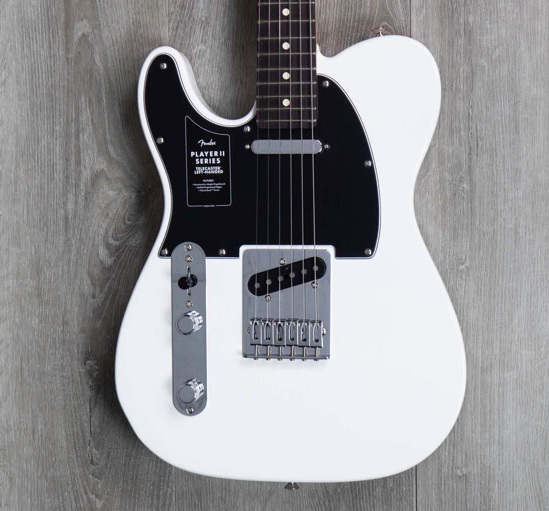 Fender Player II Telecaster pour gaucher, touche en palissandre, blanc polaire