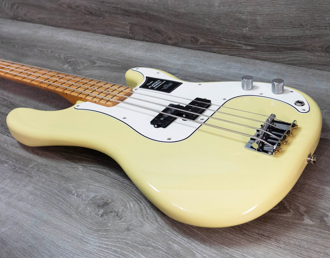 Bajo Fender Player II Precision, diapasón de arce, amarillo Hialeah