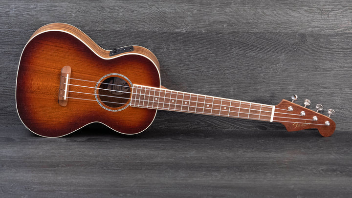 Fender Rincon Tenor Ukulele, Walnut Fingerboard, Aged Cognac Burst