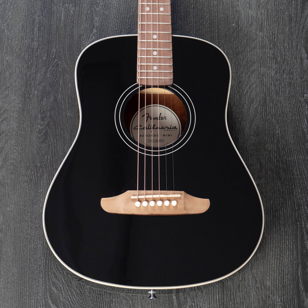 Fender California Standard Redondo Mini Acoustic Guitar, Black