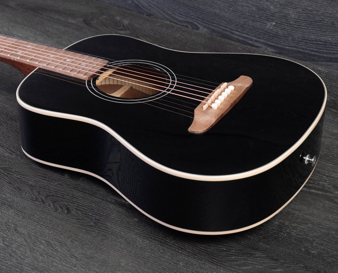 Fender California Standard Redondo Mini Acoustic Guitar, Black
