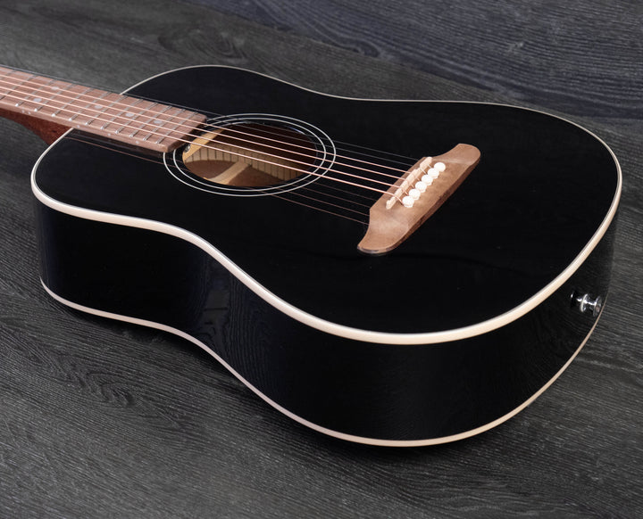 Fender California Standard Redondo Mini Acoustic Guitar, Black