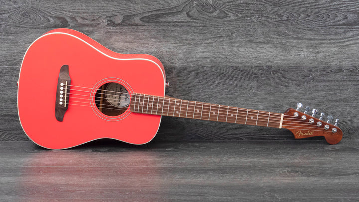 Fender California Standard Redondo Mini Acoustic Guitar, Fiesta Red