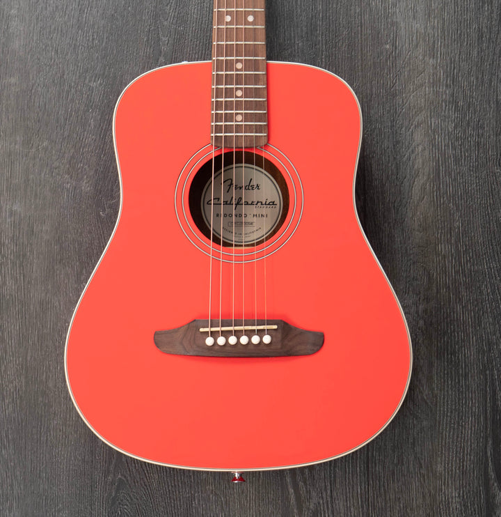 Fender California Standard Redondo Mini Acoustic Guitar, Fiesta Red
