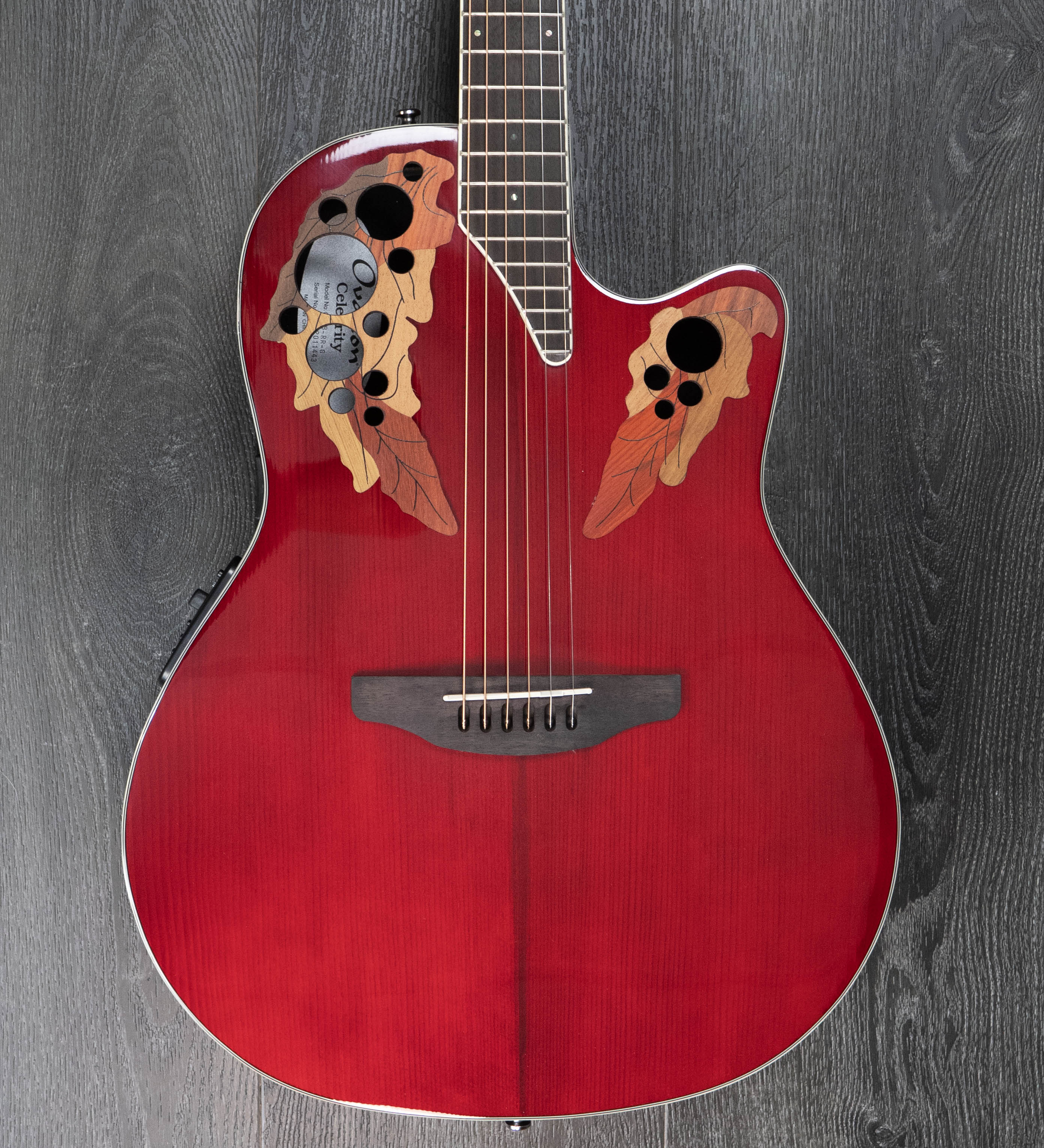 Ovation CE48-RR Celebrity Super Shallow Ruby Red Electro-Acoustic