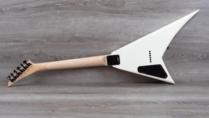 Jackson JS Series RR Minion JS1X, Amaranth Fingerboard, Snow White with Black Pin Stripes