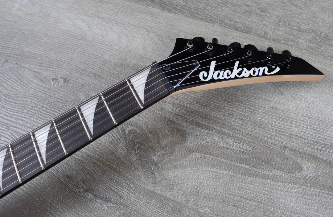 Jackson JS Series RR Minion JS1X, Amaranth Fingerboard, Snow White with Black Pin Stripes