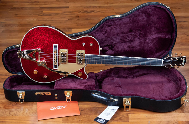 Gretsch G6129TG-59VS Limited Edition Sparkle Jet with String-Thru Bigsby, Ebony Fingerboard, Red Sparkle