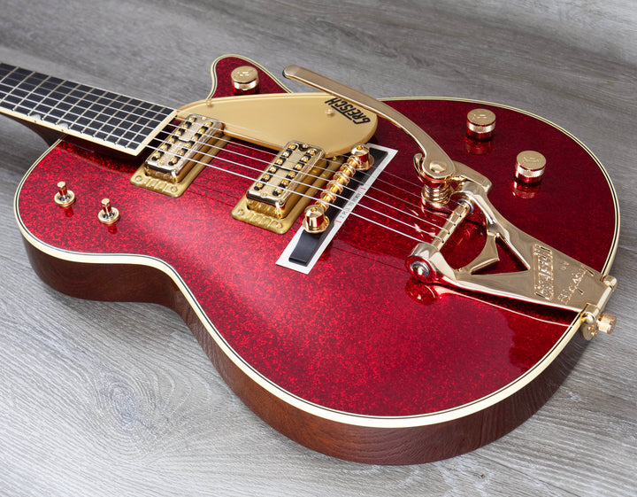 Gretsch G6129TG-59VS Limited Edition Sparkle Jet with String-Thru Bigsby, Ebony Fingerboard, Red Sparkle