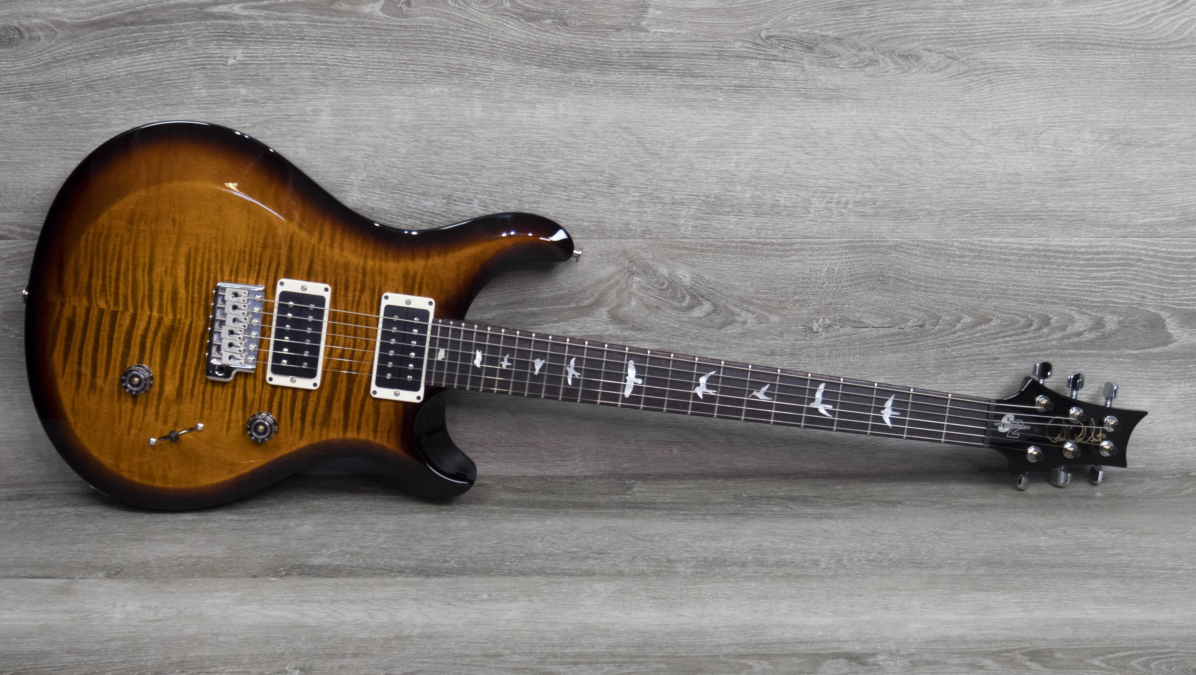 PRS Ltd Edition 10th Anniversary S2 Custom 24, Black Amber – A Strings