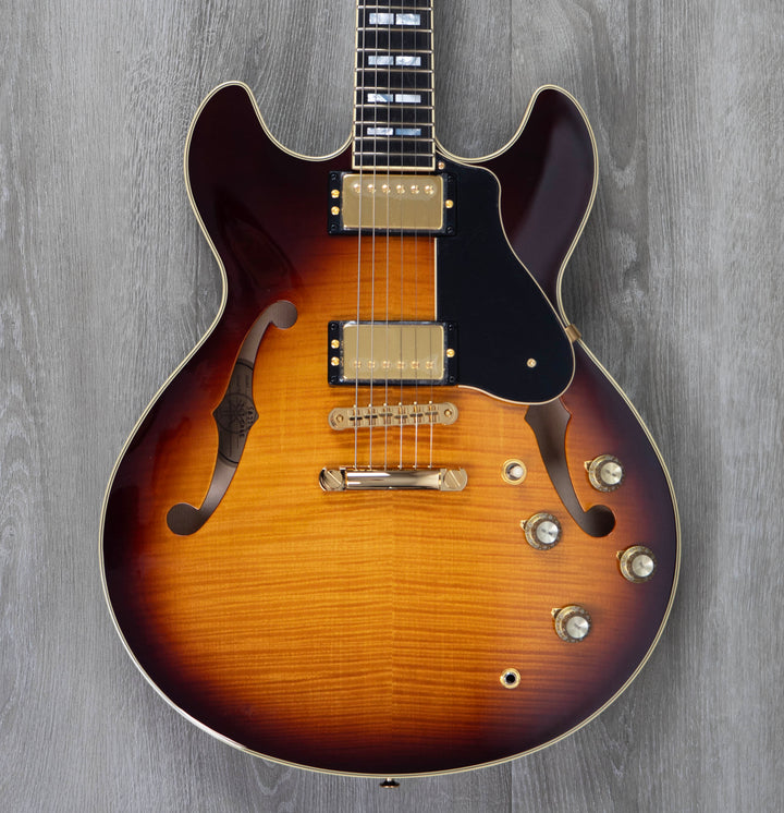 Yamaha SA2200 Semi-Acoustic Guitar, Old Violin Sunburst