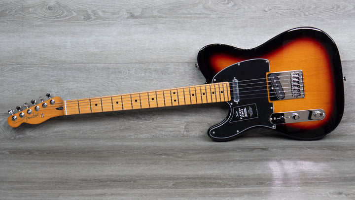 Fender Player II Telecaster para zurdos, diapasón de arce, Sunburst de 3 colores