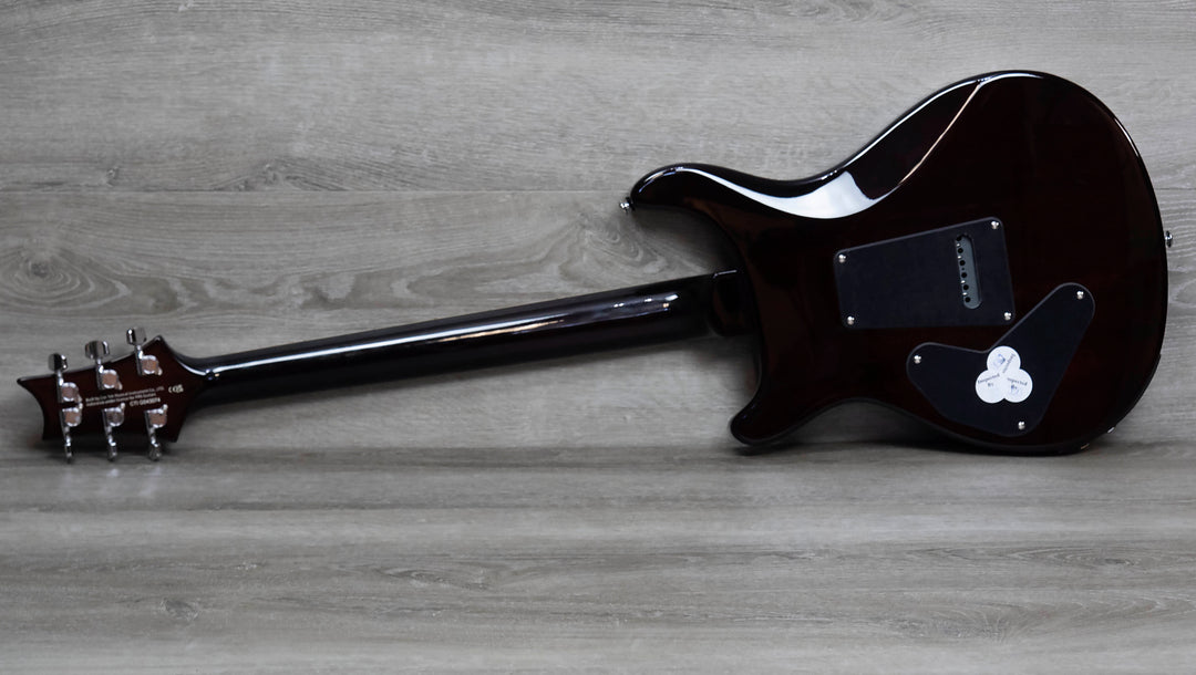 PRS SE Custom 24 Semi-Hollow Piezo Electric Guitar, Orange Tiger Smokeburst