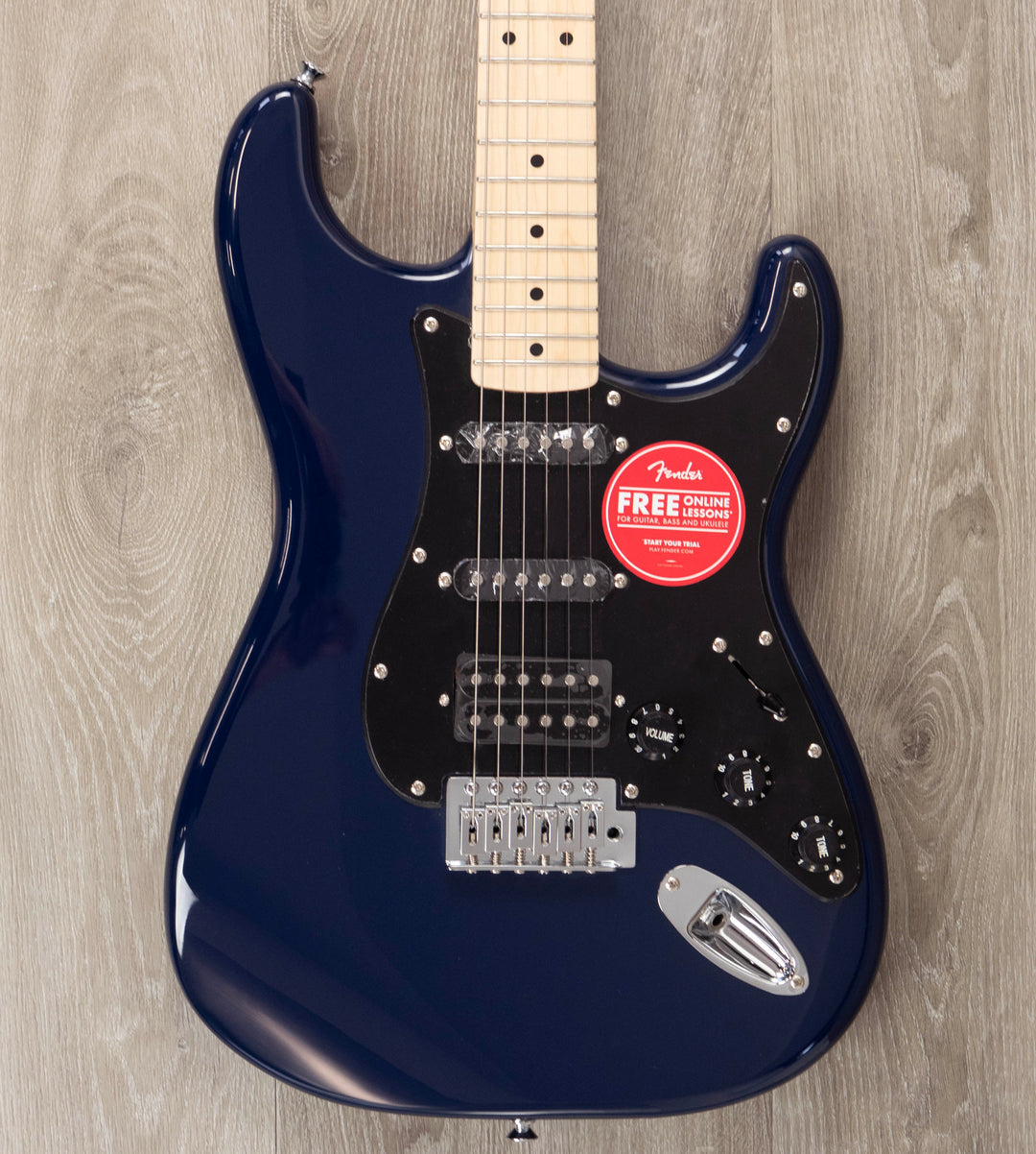 Squier Sonic Stratocaster HSS, Maple Fingerboard, Black Pickguard, Midnight Blue