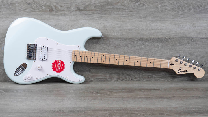 Squier Sonic Stratocaster HT H, Maple Fingerboard, White Pickguard, Sonic Blue