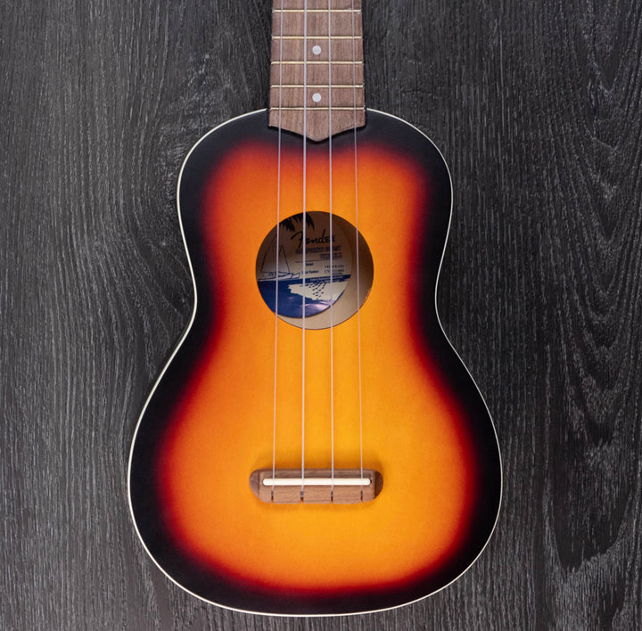 Ukelele Fender Venice, soprano, Sunburst de 2 tonos