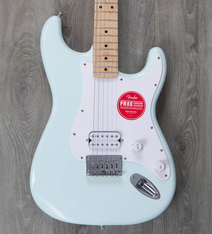 Squier Sonic Stratocaster HT H, Maple Fingerboard, White Pickguard, Sonic Blue