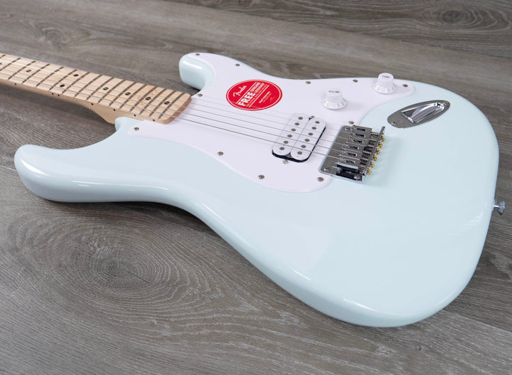 Squier Sonic Stratocaster HT H, Maple Fingerboard, White Pickguard, Sonic Blue