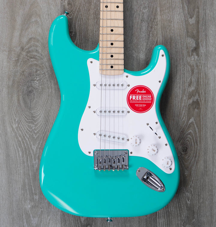 Squier Sonic Stratocaster HT, Maple Fingerboard, White Pickguard, Sea Foam Green