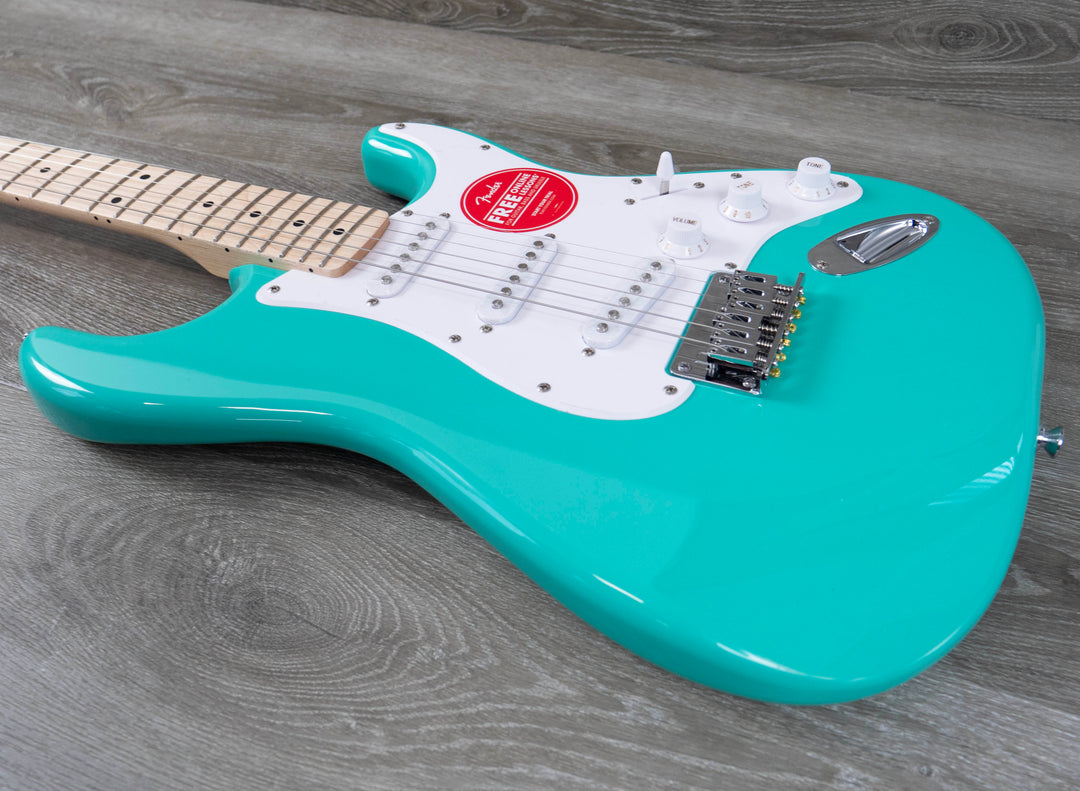 Squier Sonic Stratocaster HT, Maple Fingerboard, White Pickguard, Sea Foam Green