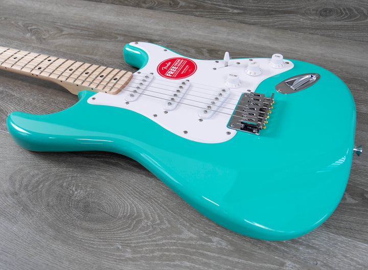 Squier Sonic Stratocaster HT, Maple Fingerboard, White Pickguard, Sea Foam Green