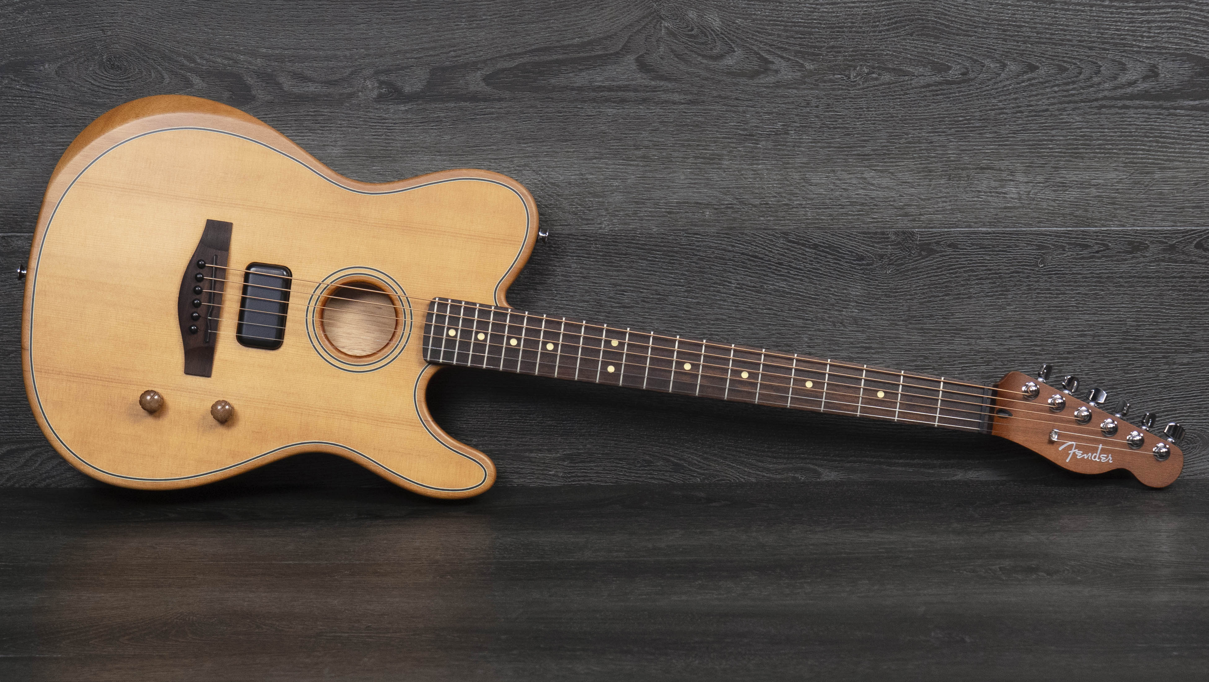 Fender Acoustasonic Standard Telecaster, Aged Natural – A Strings