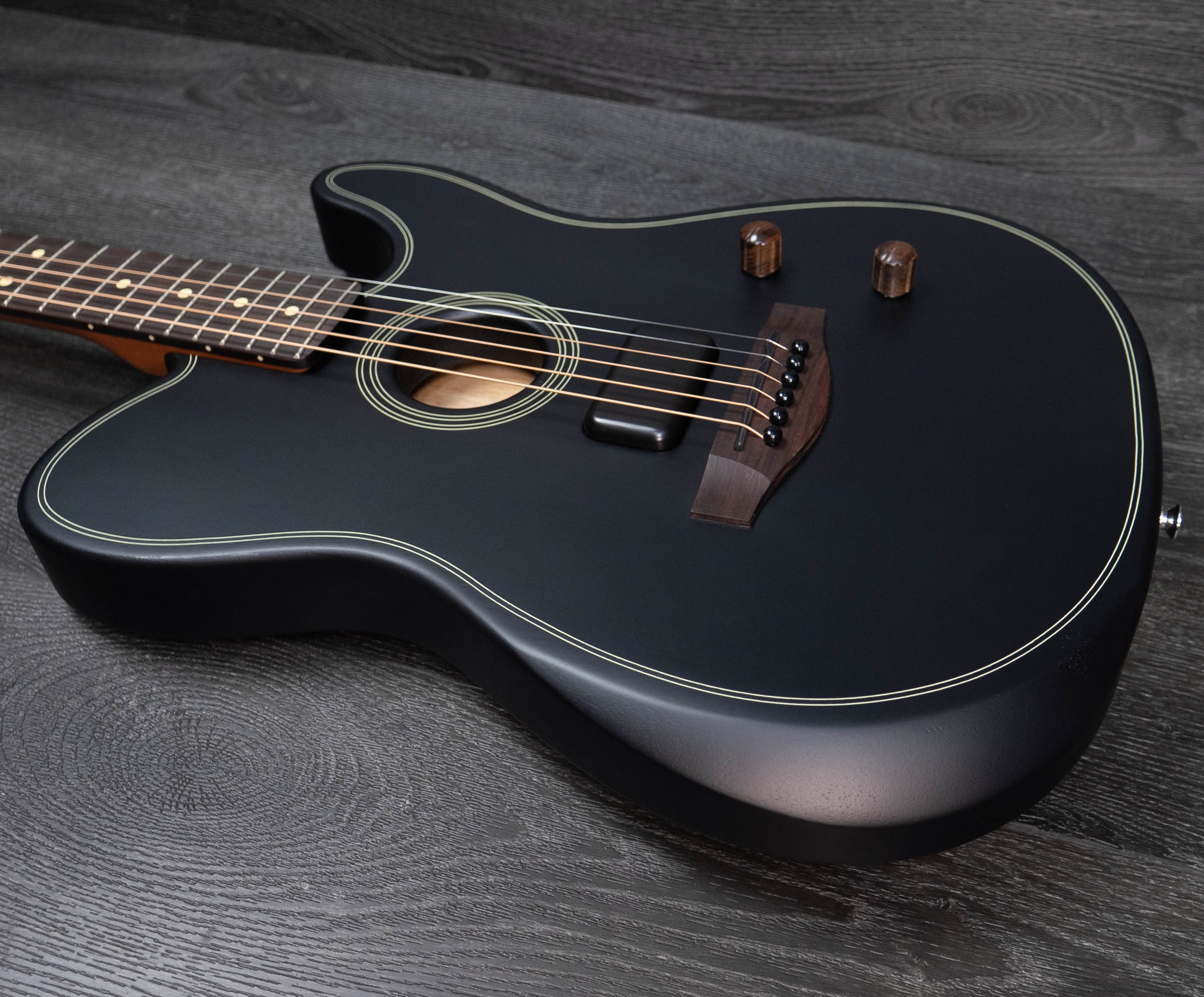 Fender Acoustasonic Standard Telecaster, Black – A Strings