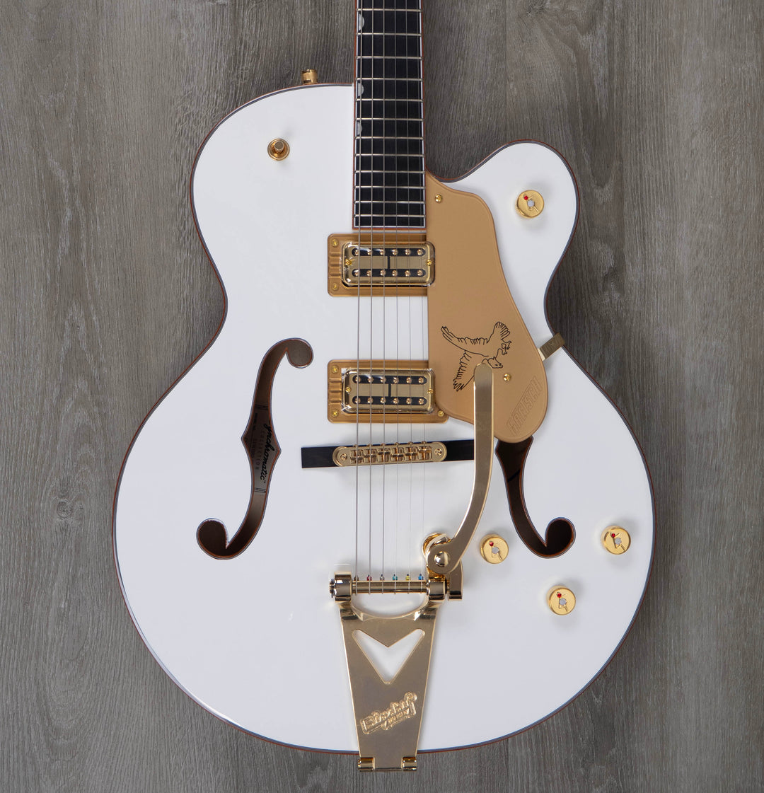 Grestch Synchromatic Falcon Hollow Body Single-Cut with Bigsby, Ebony Fingerboard, Snowcrest White