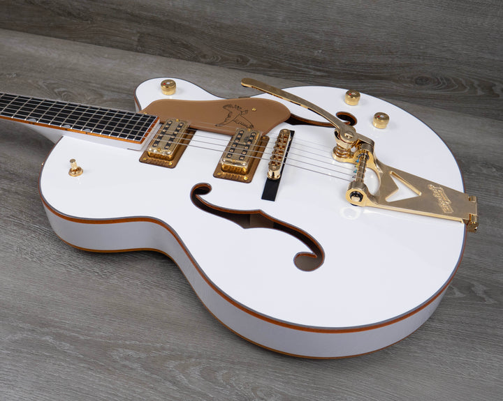 Grestch Synchromatic Falcon Hollow Body Single-Cut with Bigsby, Ebony Fingerboard, Snowcrest White