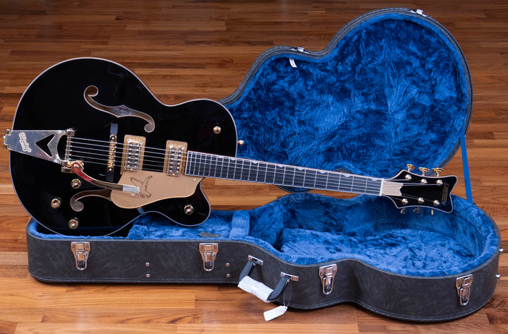 Grestch Synchromatic Falcon Hollow Body Single-Cut with Bigsby, Ebony Fingerboard, Black