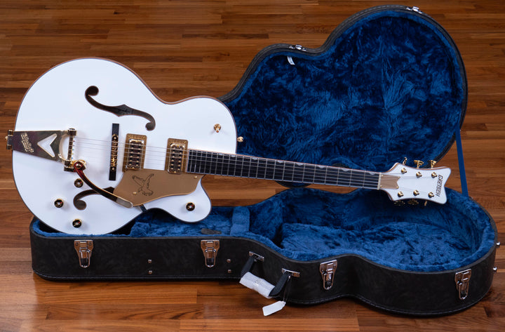 Grestch Synchromatic Falcon Hollow Body Single-Cut with Bigsby, Ebony Fingerboard, Snowcrest White