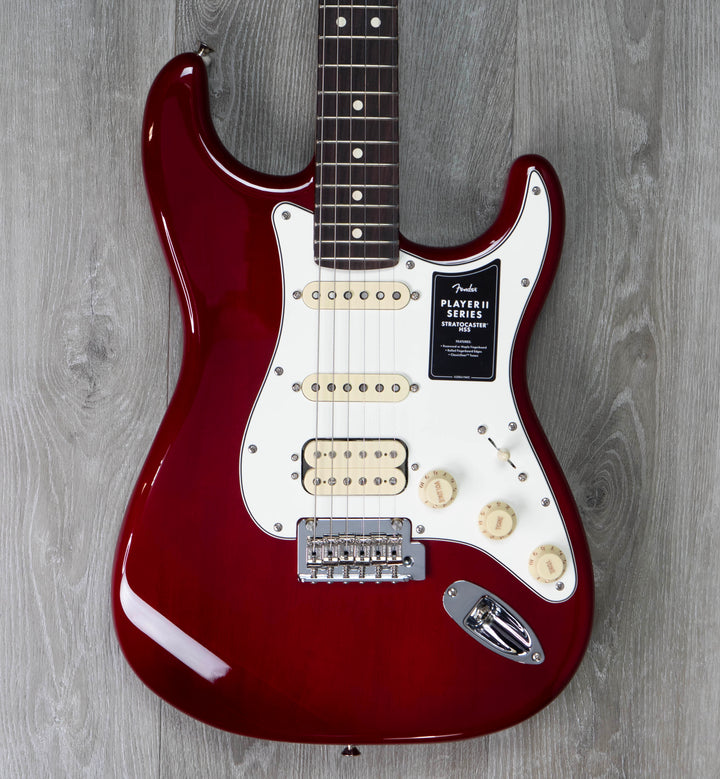 Fender Player II Stratocaster HSS, touche en palissandre, Cherry Burst transparent