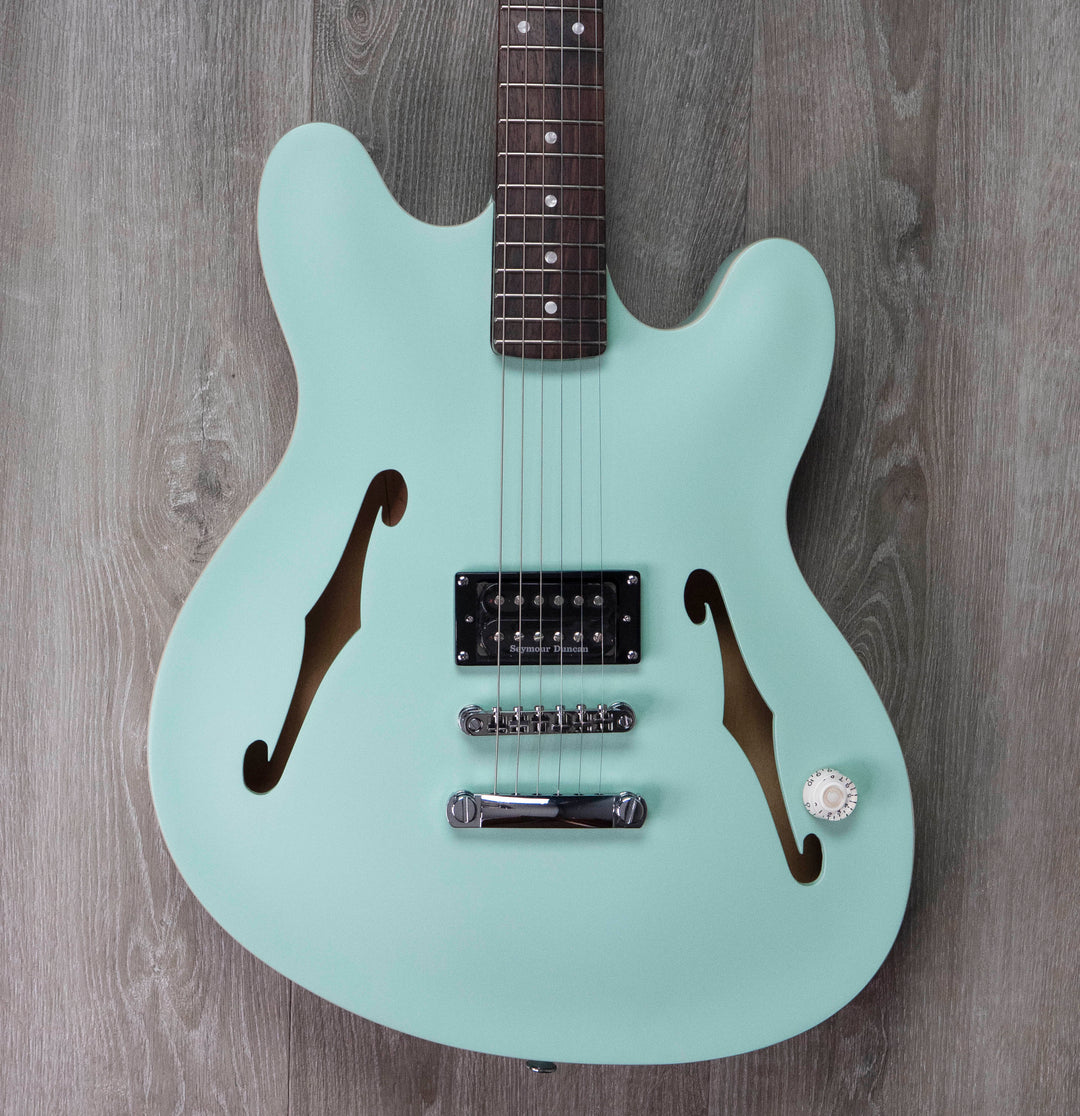 B-Stock Fender Tom DeLonge Starcaster, Rosewood Fingerboard, Chrome Hardware, Satin Surf Green