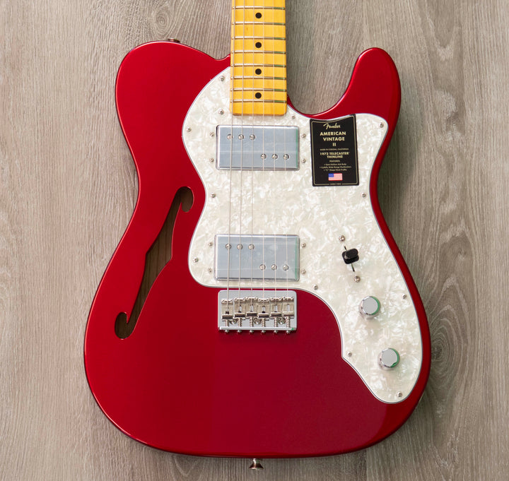 Fender American Vintage II 1972 Telecaster Thinline, Maple Fingerboard, Candy Apple Red