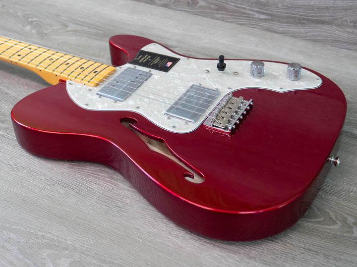 Fender American Vintage II 1972 Telecaster Thinline, Maple Fingerboard, Candy Apple Red