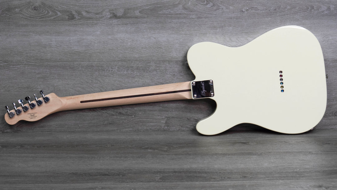 Squier Affinity Series Telecaster Thinline, touche en laurier, pickguard noir, Olympic White