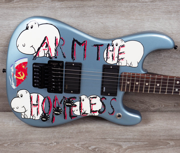 Fender Presents: Tom Morello "Arm The Homeless" Stratocaster, Rosewood Fingerboard, Blue Ice Metallic