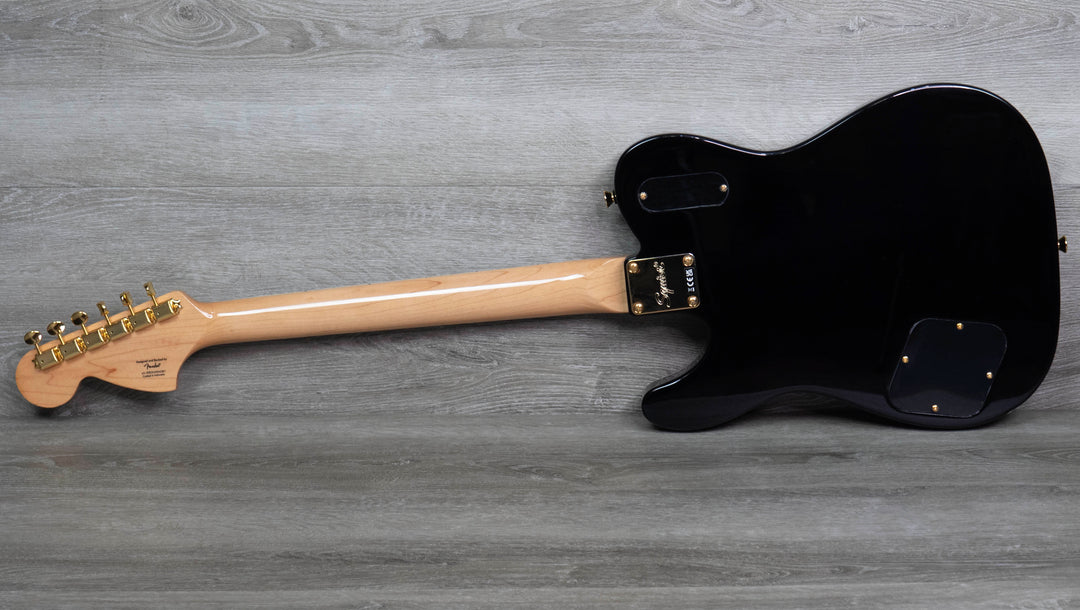 Squier Limited Edition Paranormal Troublemaker Telecaster Deluxe, Laurel Fingerboard, Parchment Pickguard, Black