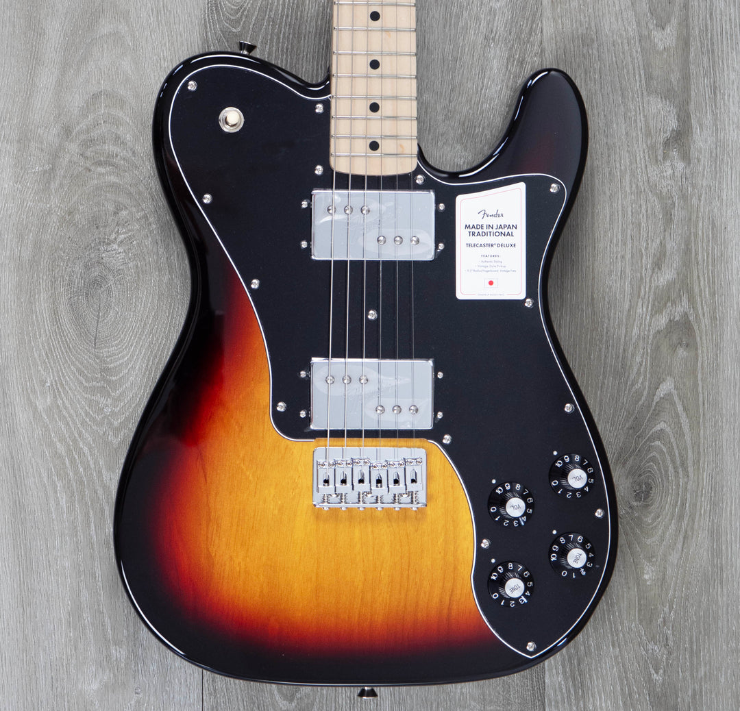 Fender Made in Japan Traditional 70s Telecaster Deluxe, Maple Fingerboard, 3-Color Sunburst