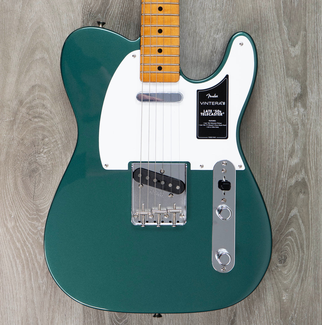 Fender Vintera III Late '50s Telecaster, Maple Fingerboard, Sherwood Green Metallic