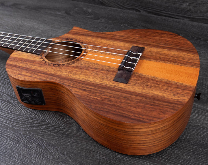 Kala Teak Tri-Top Baritone Ukulele w/ Cutaway & EQ