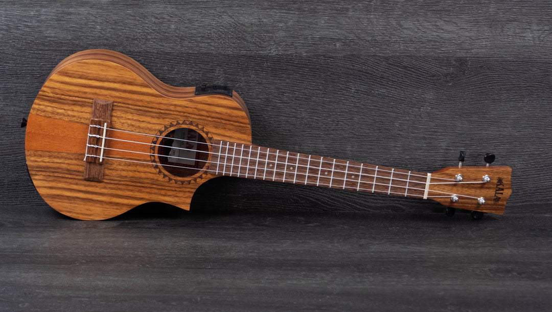 Kala Teak Tri-Top Tenor Ukulele w/ Cutaway & EQ