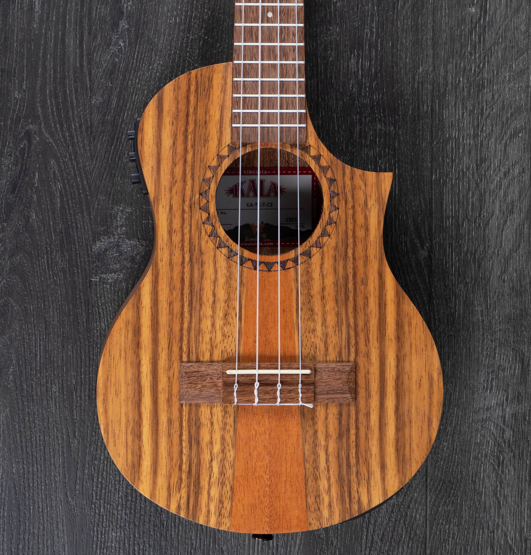 Kala Teak Tri-Top Tenor Ukulele w/ Cutaway & EQ