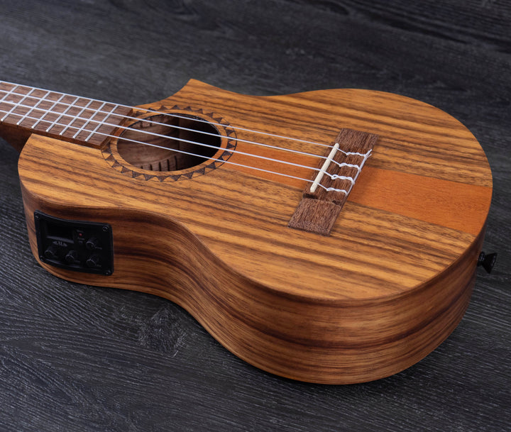 Kala Teak Tri-Top Tenor Ukulele w/ Cutaway & EQ