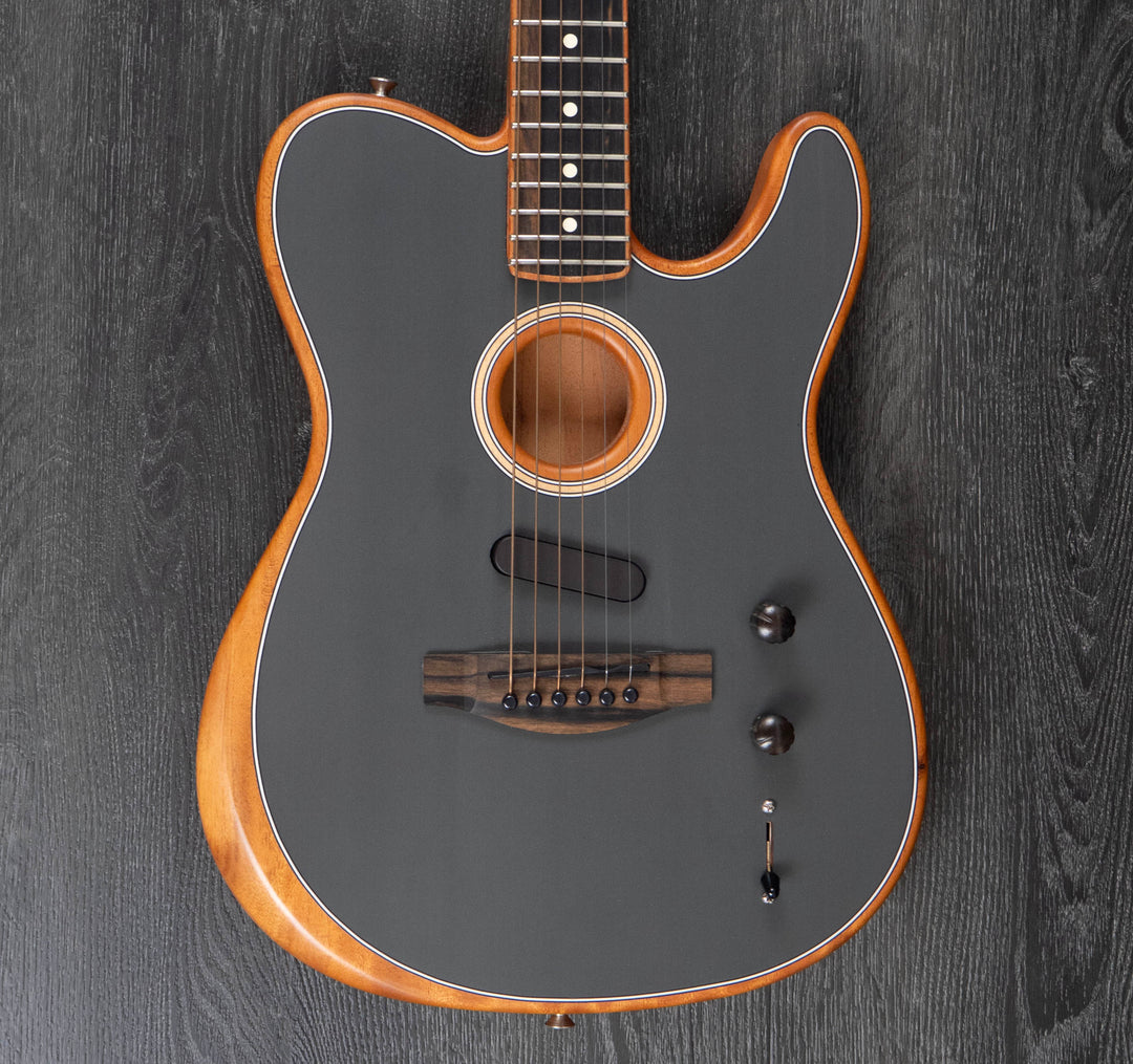 Pre-Owned Fender Limited Edition Acoustasonic Player Telecaster, Channel Bound Neck, Tungsten