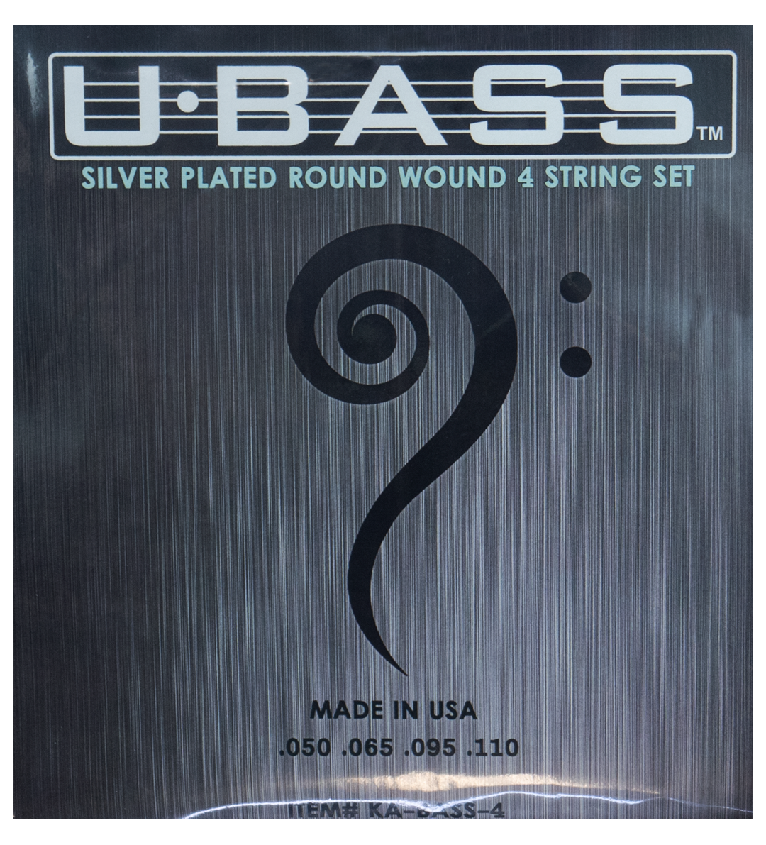 Kala U-Bass Silver Plated Round Wound String Set, .050-.110